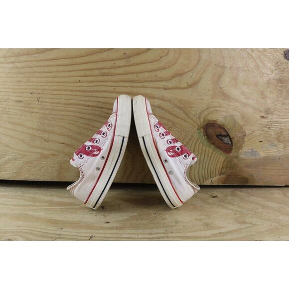 Converse Womens Sneakers All Stars Slip Ons 6 Chucks Cream Tan Red Athletic - Picture 5 of 9